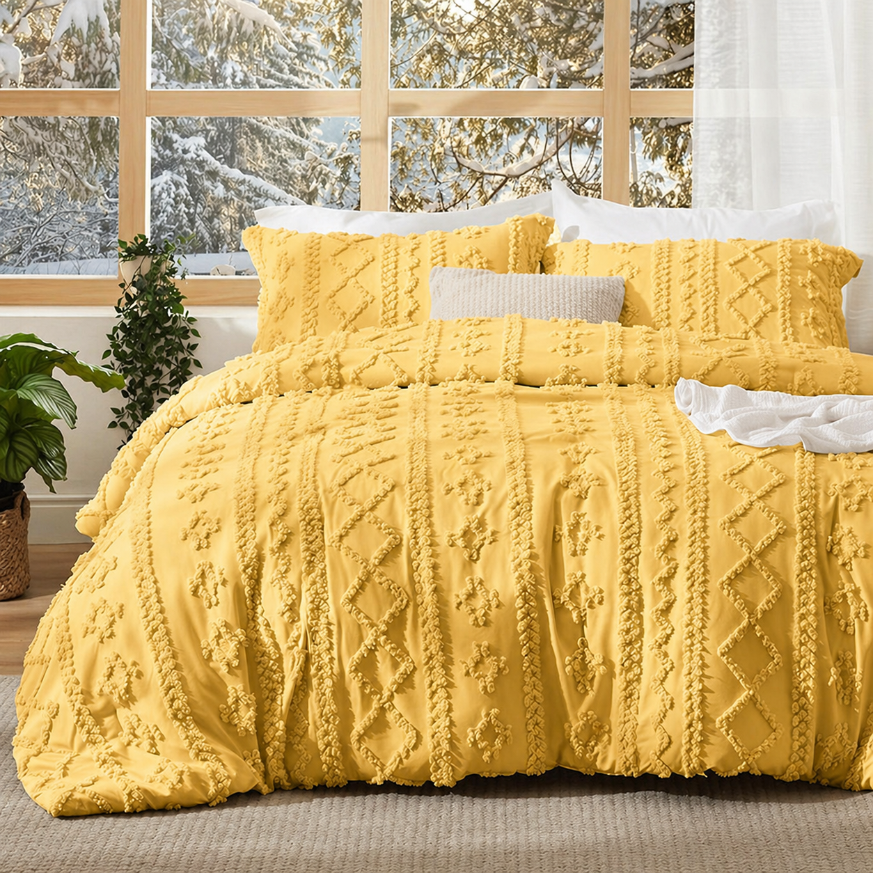 ORIVION - BOHO DELUXE TUFTED DECORATIVE COMFORTER SET