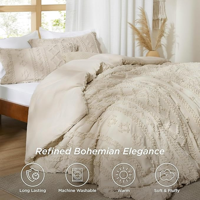 ORIVION - BOHO DELUXE TUFTED DECORATIVE COMFORTER SET